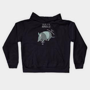 Armadillo Animal Anatomy Kids Hoodie